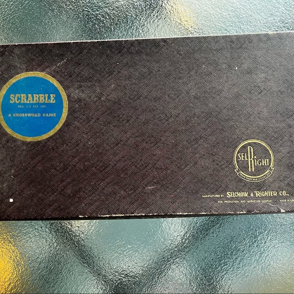 Vintage 1953 Scrabble Board Game, Selchow & Righter Co. Made in USA - Picture 3 of 7